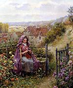 Daniel Ridgeway Knight In the Garden France oil painting reproduction